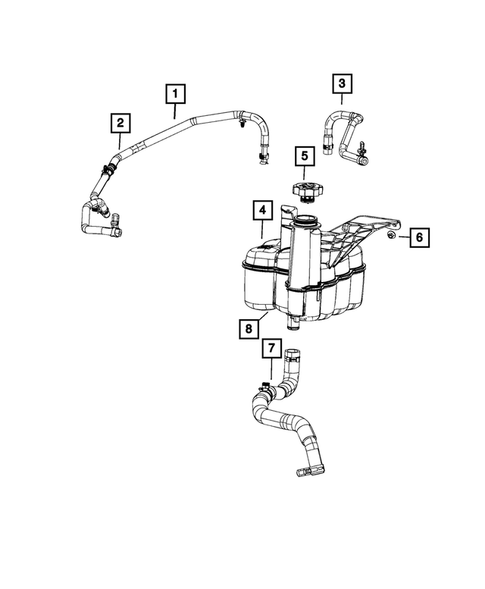 Engine Coolant Reservoir (Bottle) for 2024 Ram 3500 #0