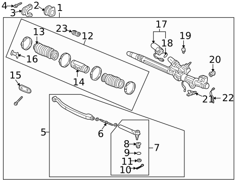 Steering Gear & Linkage for 2000 Honda Insight #0