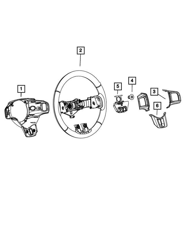 1VM39XDVAA - : Steering Wheel Back Cover for Mopar Image