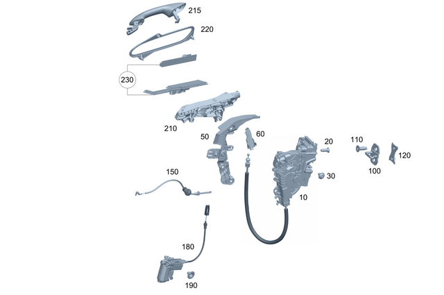 997209301 - Front Door: Door Lock for Mercedes-Benz Image image