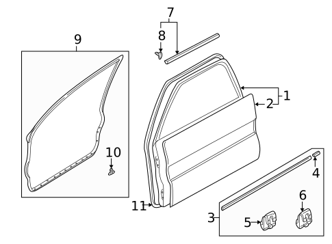 Door & Components for 2000 Mazda 626 #0