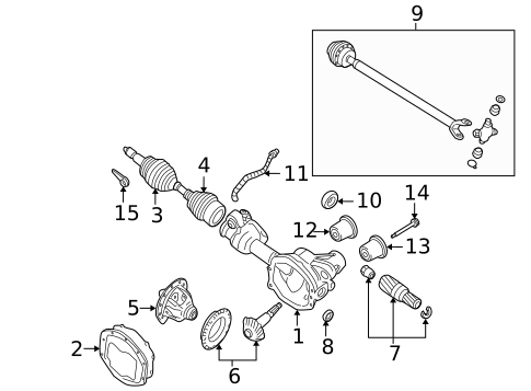 Carrier & Front Axles for 2008 Ford Explorer #0