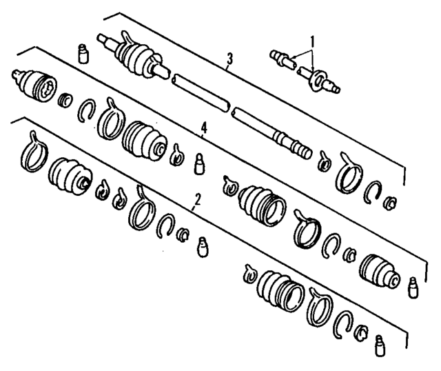 E9JY3A329B - Front Drive Axle: Inner Axle Shaft for Ford Image