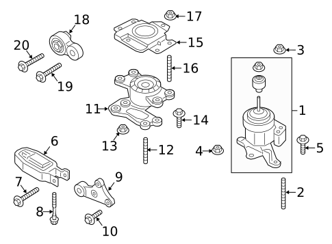 Engine & Trans Mounting for 2016 Lincoln MKZ #0