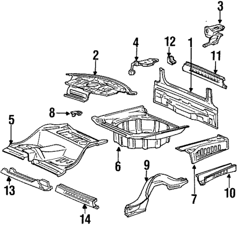 Rear Body for 1990 Lexus LS400 #0