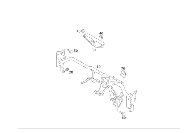 2216204086 - Cowl, Front Panel: Carrier for Mercedes-Benz: 250, 300S, S350, S400, S500, S550, S600, S63 AMG Image image