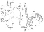 11570498 - Body: Fender Liner Bolt for GM Image
