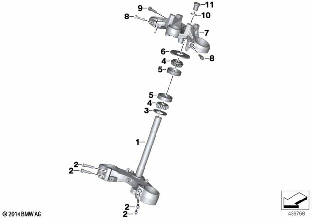 7129904067 - Front Axle, Front Suspension: Isa Screw - M8X30-8.8-zns3 for BMW-Motorrad Image