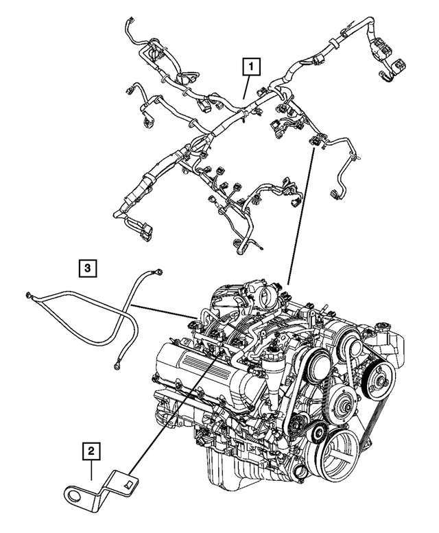 56050308AA - Electrical: Wiring Harness Bracket for Mopar Image
