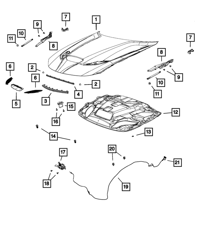 68309049AA - : Hood Silencer for Mopar Image