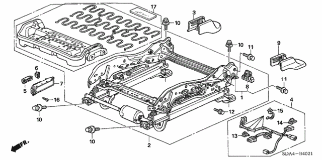 Front Seat Components (R) (4Way Power Seat) (1) for 2003 Honda Accord #0