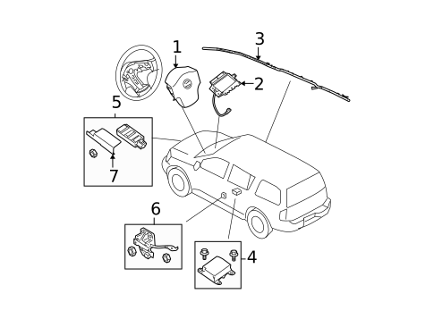 Air Bag Components for 2011 Nissan TITAN #0