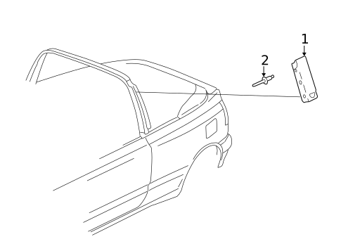 Exterior Trim - Pillars for 2001 Volkswagen Cabrio #0