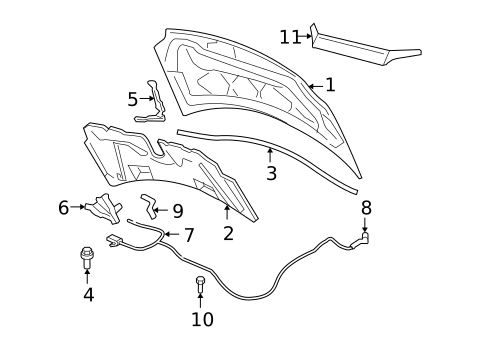 Exterior Trim - Hood for 2005 Mercury Monterey #0