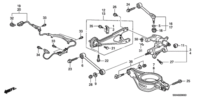 Rear Lower Arm for 2002 Honda Odyssey #0