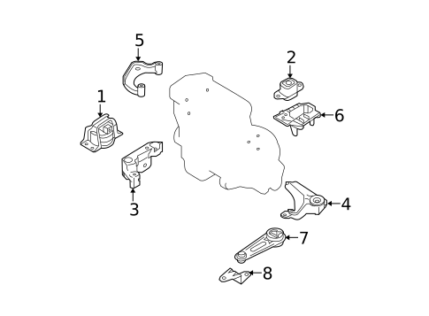 Engine & Trans Mounting for 2011 Nissan Versa #0