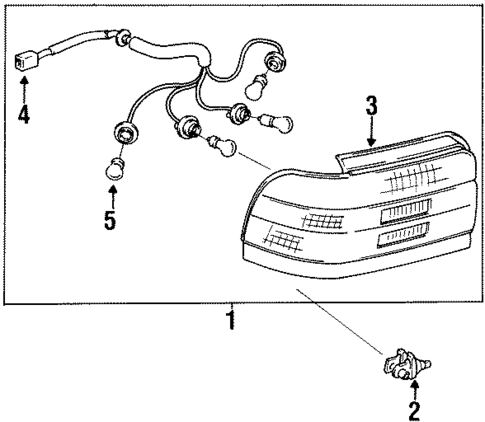Tail Lamps for 1997 Toyota Corolla #0