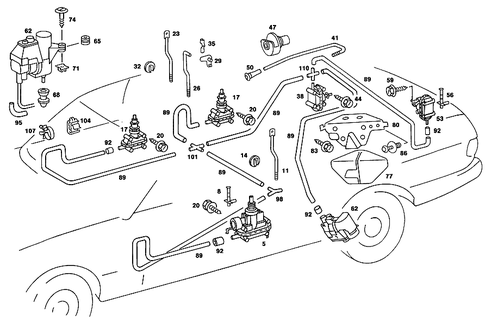 Central Locking System for 1989 Mercedes-Benz 560SEL #2