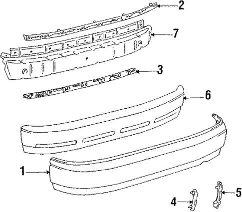 Bumper & Components - Rear for 1987 Toyota Celica #1