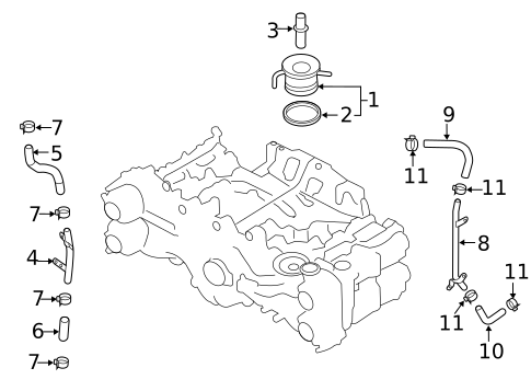 Oil Cooler for 2021 Subaru Ascent #0
