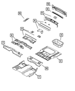 5178062AA - Body Sheet Metal Except Doors: Center Floor Pan for Mopar Image