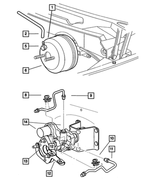 4883813AA - Service Brakes: Brake Booster Check Valve Grommet, Mounting for Mopar Image