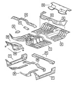 68036568AF - Body Sheet Metal Except Doors: Front Floor Pan Panel for Mopar Image