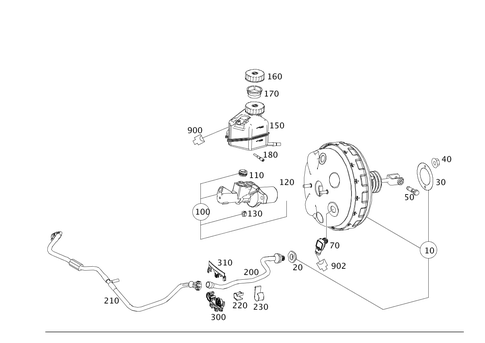Brake Booster for 2013 Mercedes-Benz C250 #0