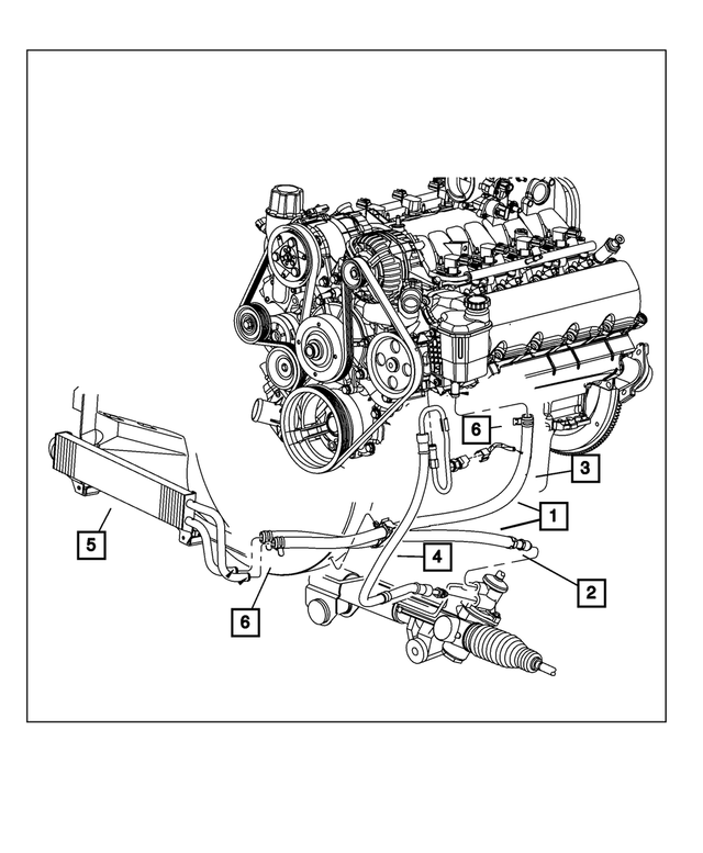68111673AB - : Power Steering Pressure Hose for Mopar Image