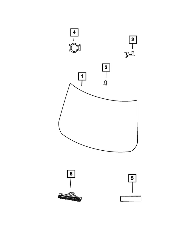 68631323AD - Glass: Windshield for Mopar Image image