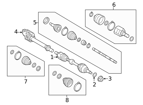 Drive Axles for 2018 Kia Cadenza #0