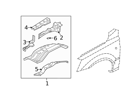Structural Components & Rails for 2005 Kia Sorento #0