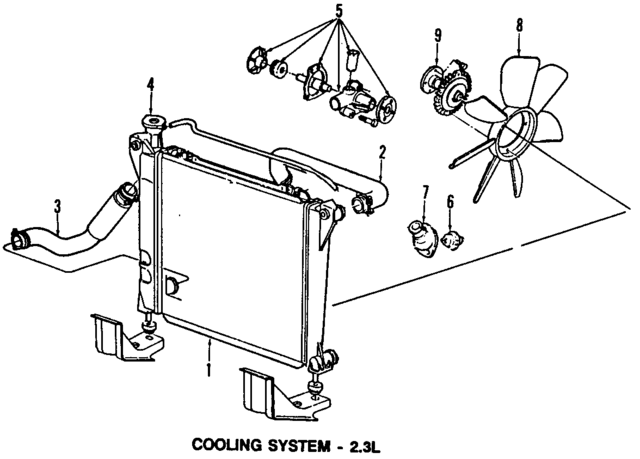 E3FZ8575A - Cooling System: Engine Coolant Thermostat for Ford: Aerostar, LTD, Mustang | Mercury: Capri, Marquis Image