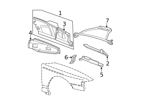 Structural Components & Rails for 2004 Ford Mustang #0