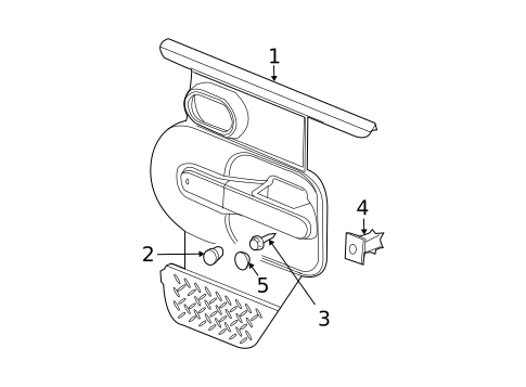 Interior Trim - Rear Door for 2009 Jeep Wrangler #0