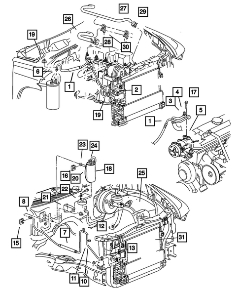 Air Conditioner and Heater Plumbing for 2002 Dodge Dakota #0