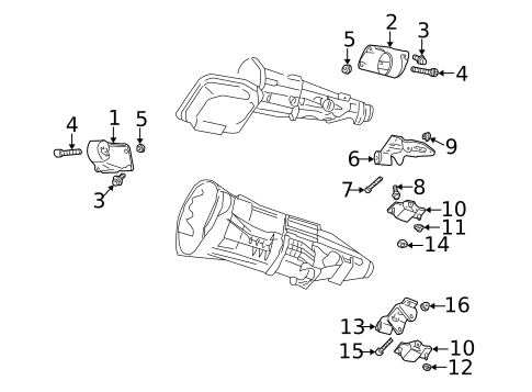 Engine & Trans Mounting for 2004 Dodge Dakota #1
