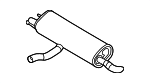 LR165922 - Exhaust: Rear Muffler for Land Rover: Range Rover Evoque Image