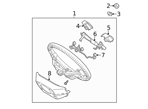 Steering Wheel & Trim for 2012 Kia Sorento #0