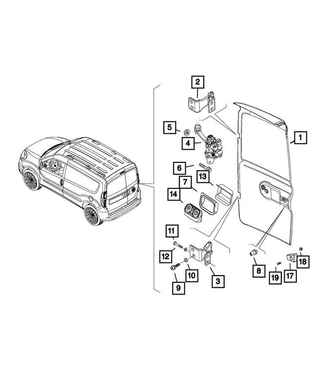 68273991AA - : Rear Cargo Door, Right for Mopar Image