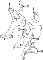 6811514 - Body: Reinforcement for Volvo: 850 Image