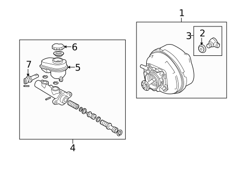 Master Cylinder - Components On Dash Panel for 2009 Cadillac STS #7