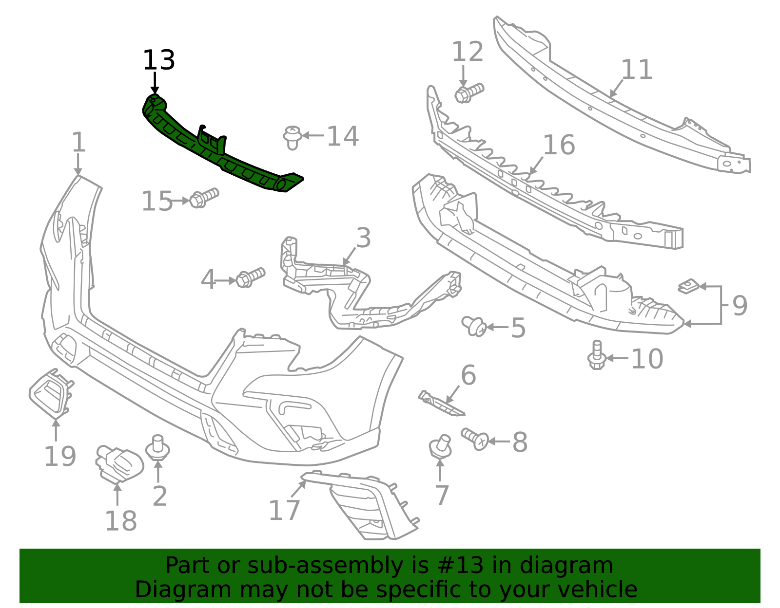 57705XC05A - 2023-2024 Subaru Ascent - Upper Absorber | Subaru Parts HQ