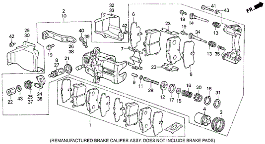 Rear Brake Caliper (86-88) for 1987 Acura Legend #0