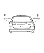 4857721AA - Exterior Ornamentation: Pacifica Nameplate for Mopar Image