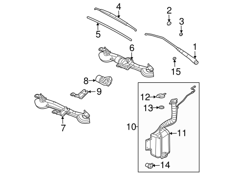 Wiper & Washer Components for 2007 Saturn Ion #0