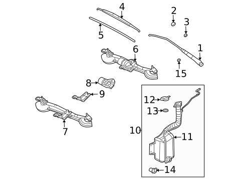 Wiper & Washer Components for 2004 Saturn Ion #0