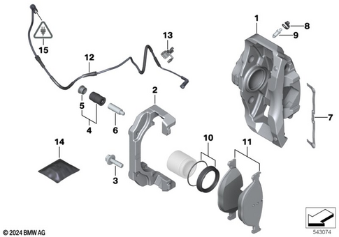 Front Brake/Brake Pad/Wear Sensor for 2014 BMW BMW ALPINA B7X #0