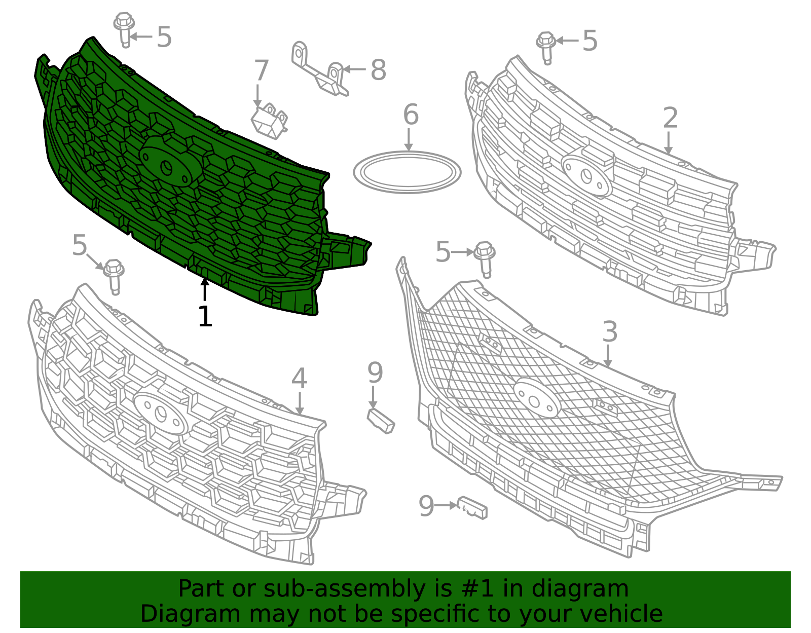 RB5Z-8200-CB - Grille Assembly Radiator 2025 Ford Explorer | Ford