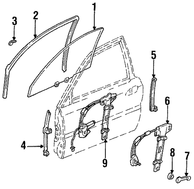72270SV4003 - : Genuine Honda Window Regulator Rail, Front - 72270-SV4-003 for Honda Image